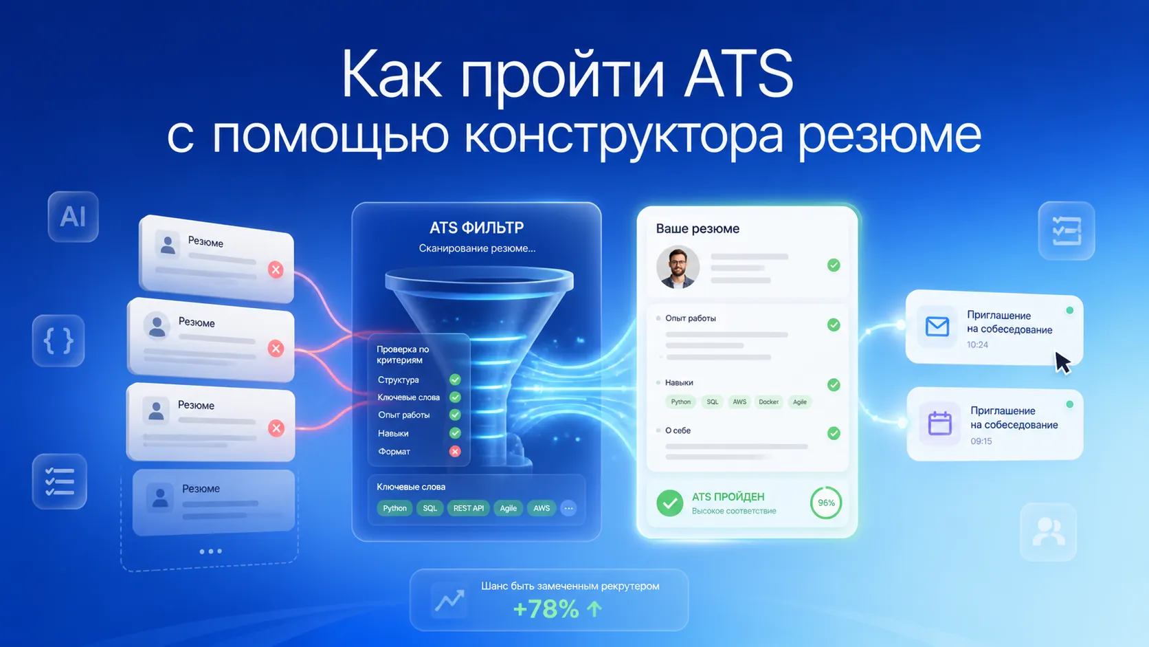 Как пройти автоматический отбор ATS с помощью конструктора резюме для успешного трудоустройства