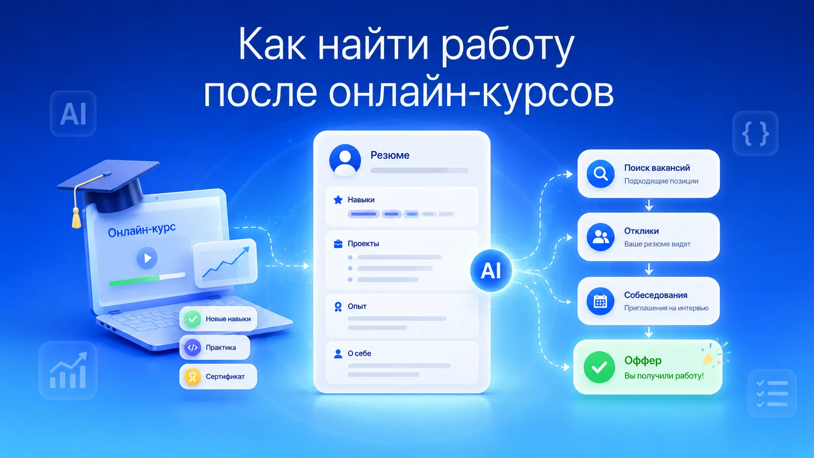 Как найти работу после онлайн-курсов и упаковать резюме