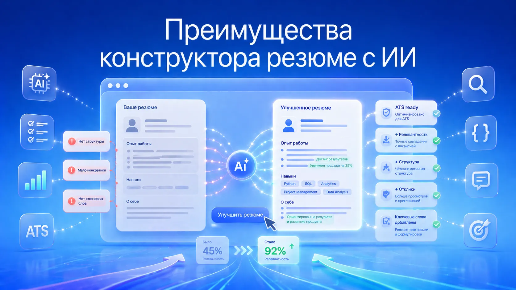 Преимущества использования конструктора резюме с ИИ для поиска работы