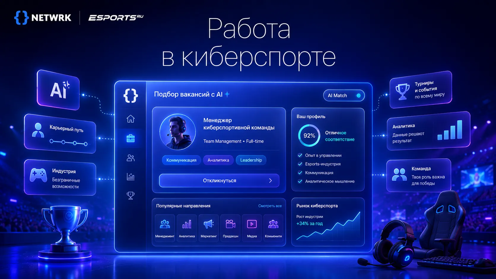 Работа в сфере киберспорта